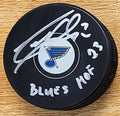 Autographed GARRY UNGER "Blues HOF 23" St. Louis Blues Hockey Puck