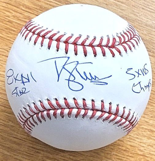 Autographed DARRYL STRAWBERRY 2 Inscriptions Official Major League Baseball