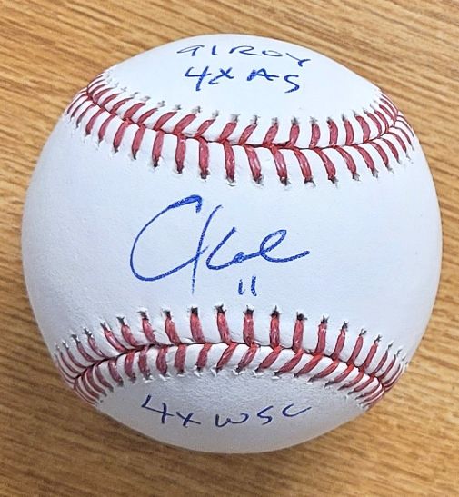 Autographed CHUCK KNOBLAUCH 3 Inscriptions Official Major League Baseball
