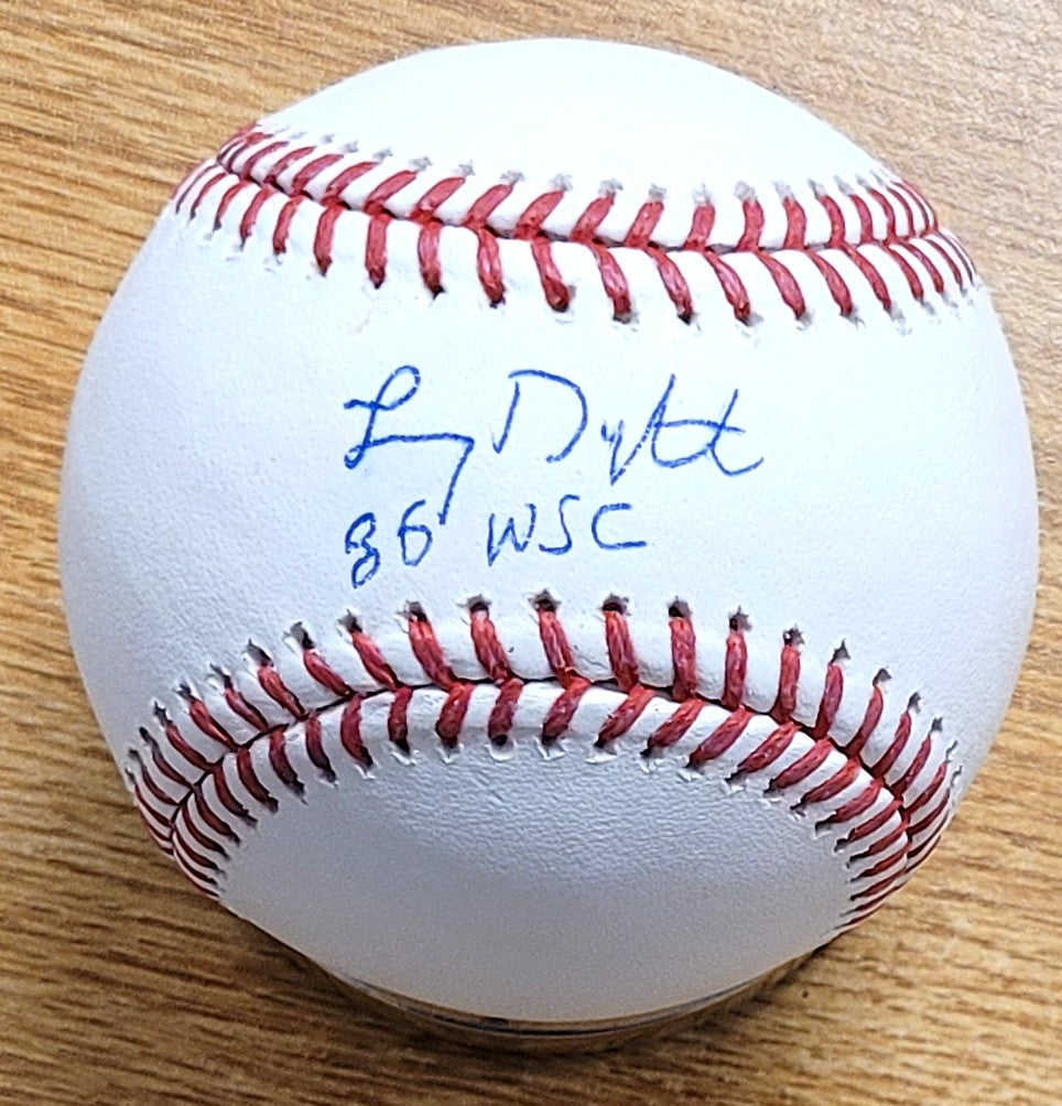 Autographed LENNY DYKSTRA "86 WSC" Official Major League Baseball