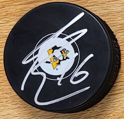 Autographed PAUL BISSONNETTE Pittsburgh Penguins Hockey Puck