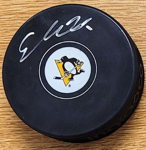 Autographed ELMER SODERBLOM Pittsburgh Penguins Hockey Puck