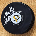 Autographed MIKE STROTHERS Pittsburgh Penguins Hockey Puck