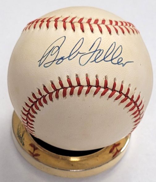 Autographed BOB FELLER Rawlings Official American League Baseball