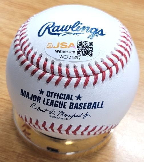 Autographed GAGE WOOD Official Rawlings Major League Baseball JSA