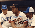 Autographed  MONTE IRVIN & SANDY AMOROS Giants & Dodgers