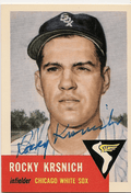 Autographed ROCKY KRSNICH 1953 Topps REPRINT Card