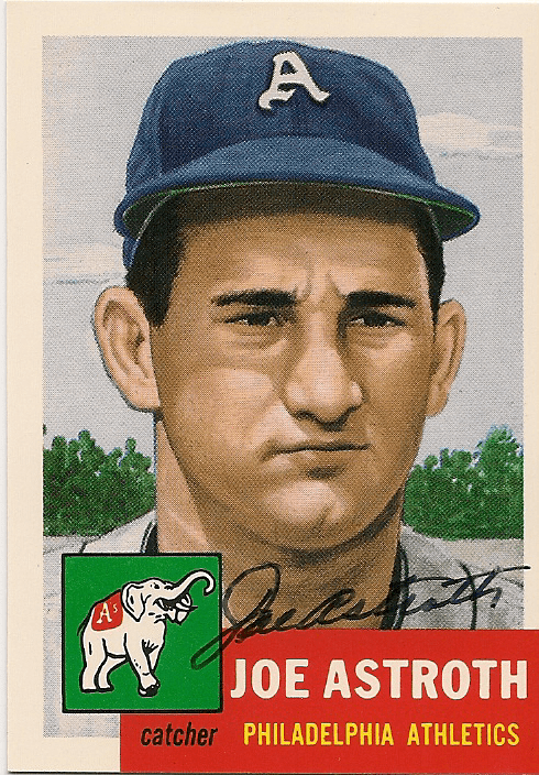 Autographed JOE ASTROTH 1953 Topps Arcrives Card