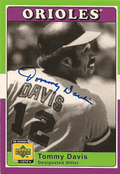 Autographed TOMMY DAVIS UD 1970's Decade Card