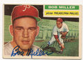 Autographed 1956 Topps BOB MILLER Philadelphia Phillies Card