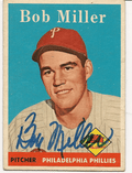Autographed BOB MILLER 1958 Topps Card
