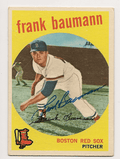 Autographed 1959 FRANK BAUMANN Topps Card