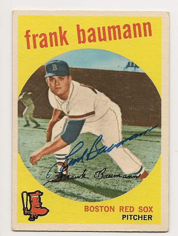 Autographed 1959 FRANK BAUMANN Topps Card