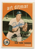 Autographed 1959 ART DITMAR Topps Card