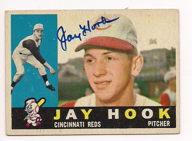 Autographed JAY HOOK 1960 Topps Card