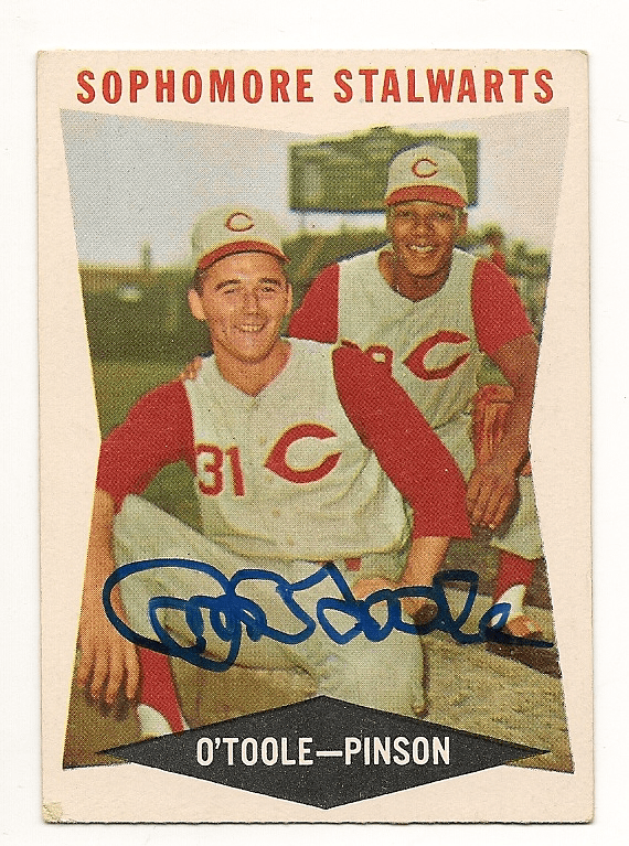Autographed JIM O'TOOLE 1960 Topps Card