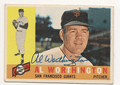Autographed AL WORTHINGTON 1960 Topps Card