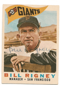Autographed BILL RIGNEY 1960 Topps Card
