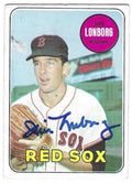 Autographed JIM LONBORG Boston Red Sox 1969 Topps Card