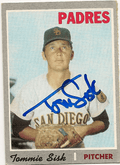 Autographed TOM SISK 1970 Topps Card