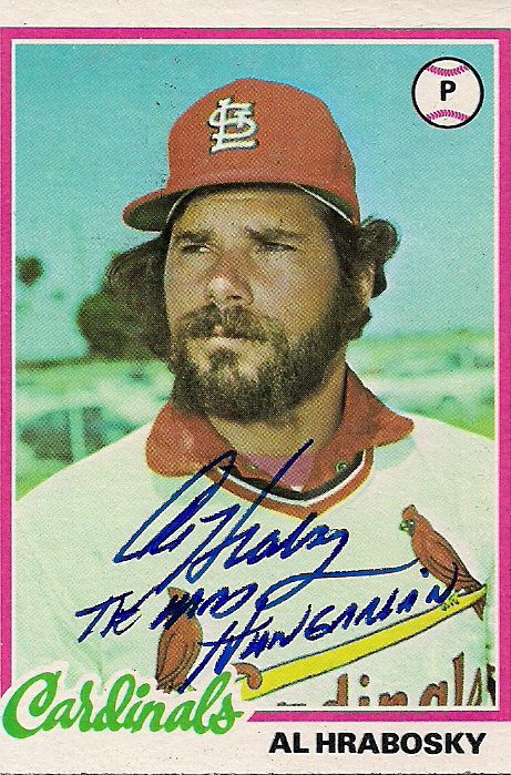 Autographed AL HRABOSKY 1978 Topps card