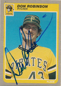 Autographed DON ROBINSON 1985 Fleer Card