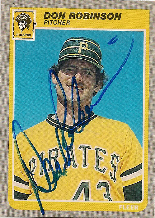 Autographed DON ROBINSON 1985 Fleer Card