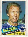 Autographed CHUCK COTTIER 1985 Topps Card