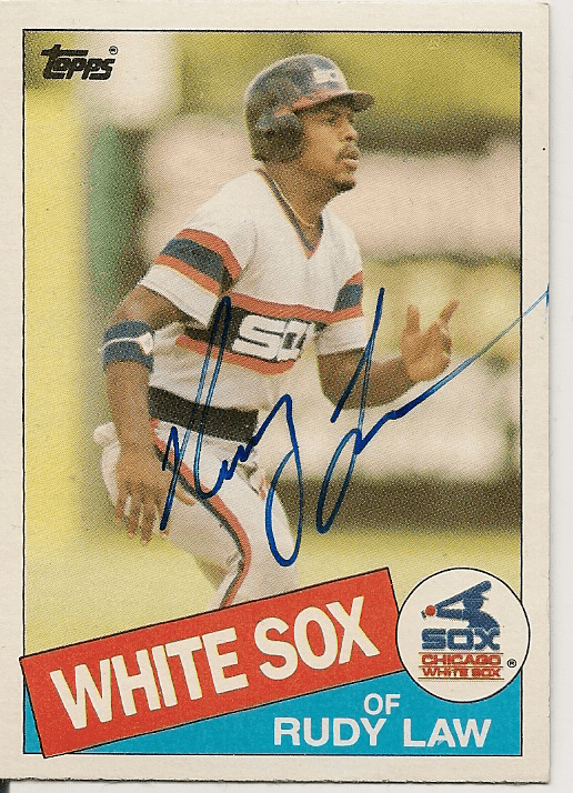 Autographed RUDY LAW 1985 Topps Card