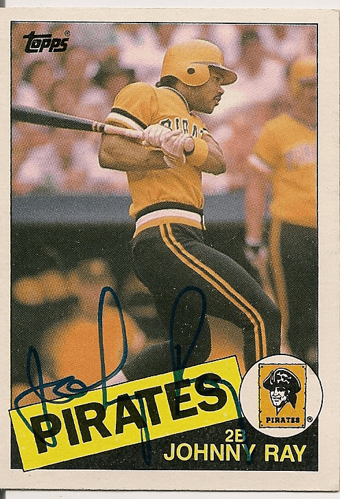 Autographed JOHNNY RAY 1985 Topps Card