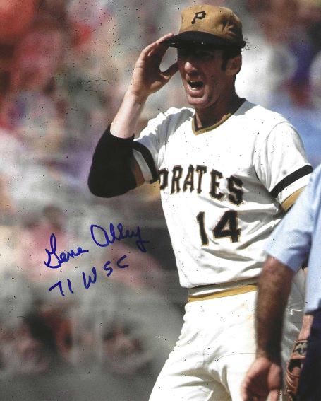 AUTOGRAPHED GENE ALLEY "71 WSC" 8x10 Pittsburgh Pirates Photo