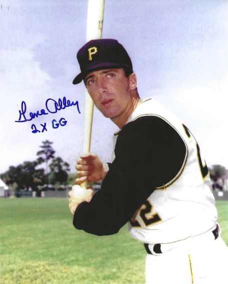 AUTOGRAPHED GENE ALLEY "2X GG" 8x10 Pittsburgh Pirates Photo
