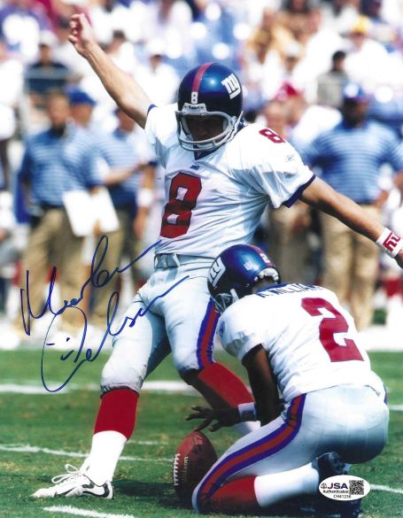 Autographed MORTEN ANDERSEN 8x10 New York Giants photo JSA