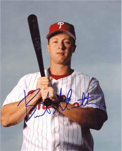 AUTOGRAPHED  BRENT ABERNATHY 8x10 Philadelphia Phillies Photo