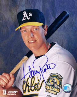 AUTOGRAPHED SIGNED photo ADAM PIATT Oakland A's