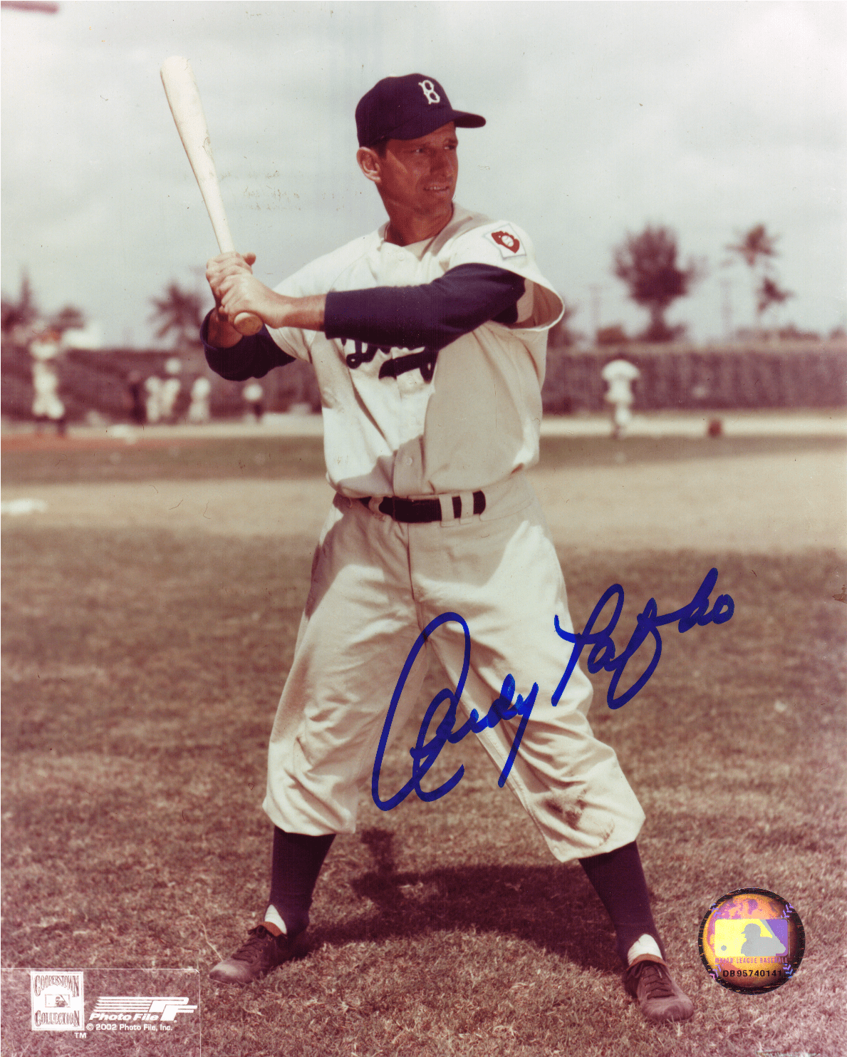 AUTOGRAPHED  ANDY PAFKO 8x10 Brooklyn Dodgers Photo