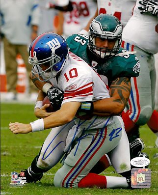Autographed  JASON BABIN 8X10  Photo - Philadelphia Eagles