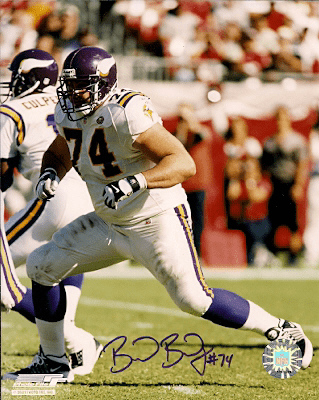 Autographed BRAD BADGER  photo - Minnesota Vikings