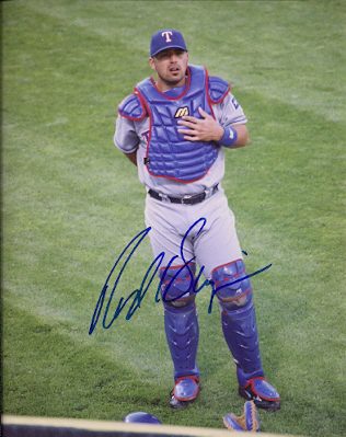 AUTOGRAPHED  photo ROD BARAJAS Texas Rangers