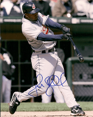 AUTOGRAPHED JOSH BARFIELD 8X10 Cleveland Indians Photo