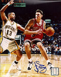 Autographed  BRENT BARRY Chicago Bulls Photo