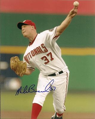 Autographed MIKE BACSIK Washington Nationals Photo