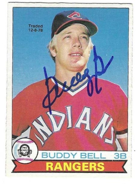 Autographed BUDDY BELL Texas Rangers 1979 OPC Card
