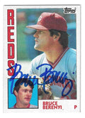 Autographed BRUCE BERENYI Cincinnati Reds 1984 Topps Card