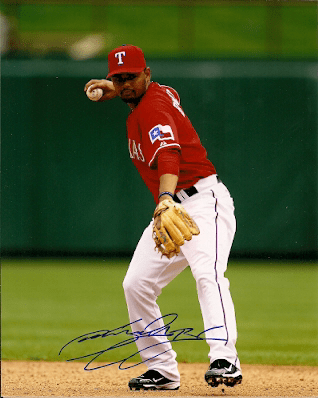 AUTOGRAPHED 8x10 photo ANDRES BLANCO Texas Rangers
