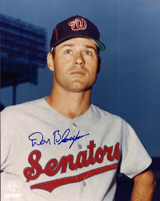 AUTOGRAPHED  DON BLASINGAME 8X10 Washington Senators Photo