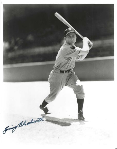 AUTOGRAPHED JIMMY BLOODSWORTH 8X10 Washington Senators Photo