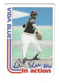 Autographed VIDA BLUE San Francisco Giants 1982 Topps Card