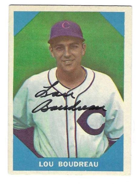 Autographed LOU BOUDREAU Cleveland Indians 1960 Fleer card