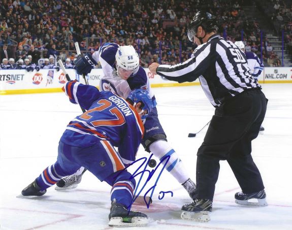 Autographed BOYD GORDON 8X10 EDMONTON OILERS Photo